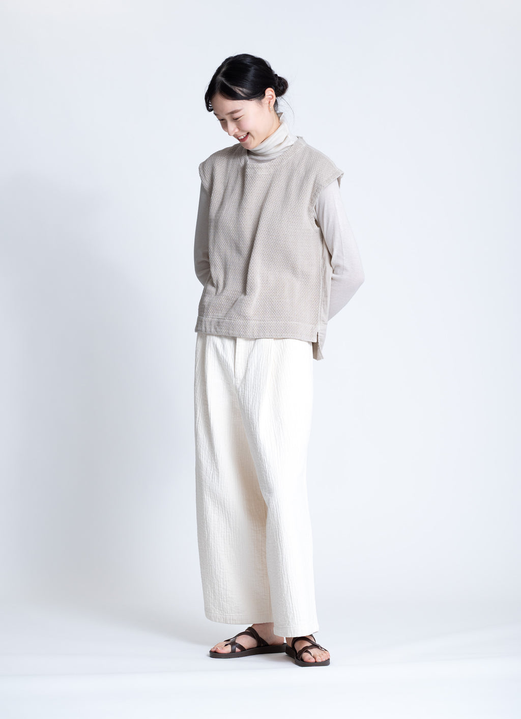 コットンニットガーゼベスト