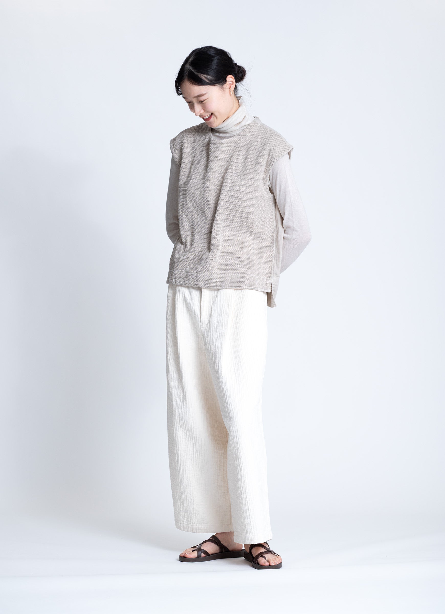 コットンニットガーゼベスト