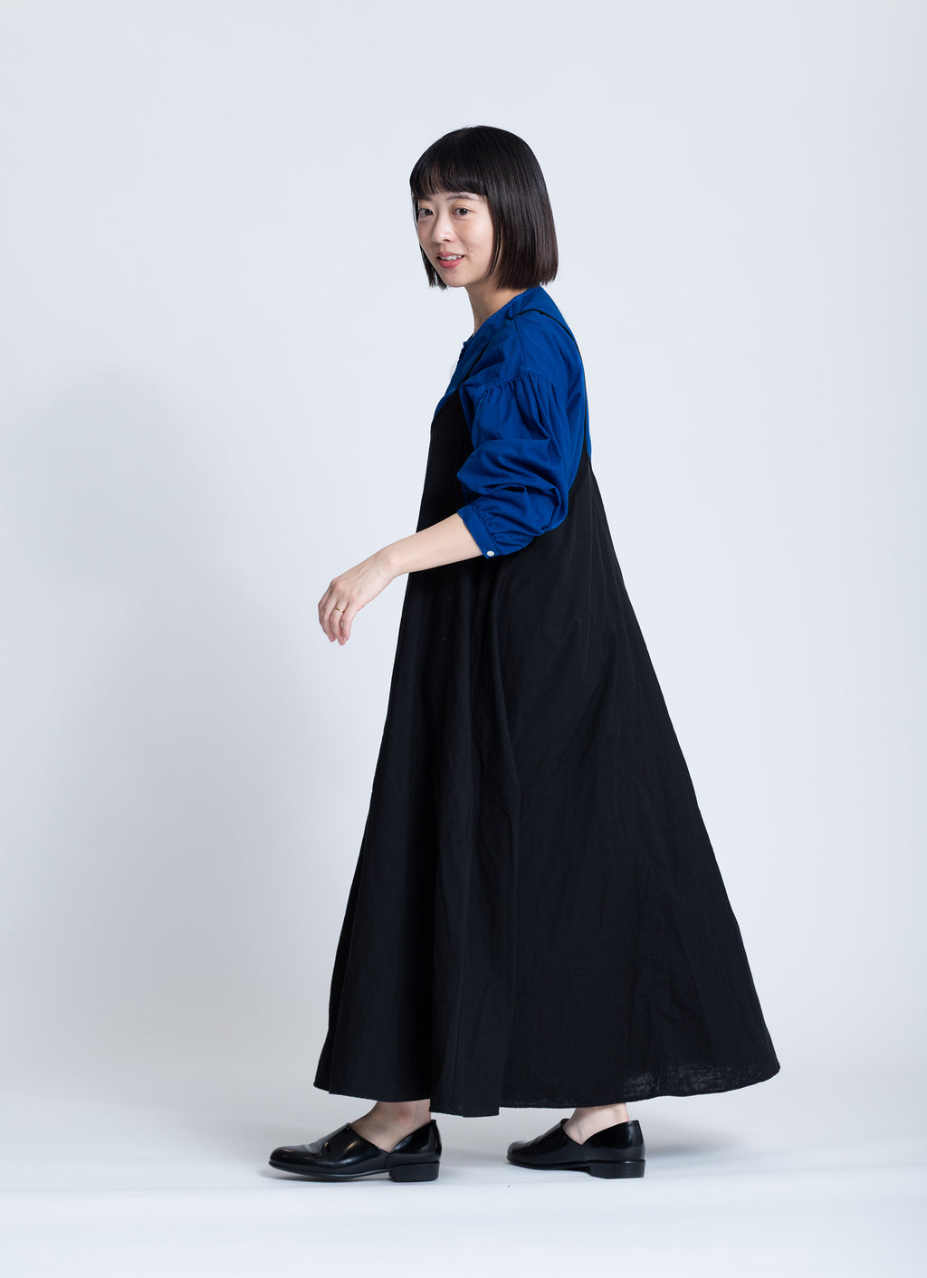 スーピマガーゼクルーネックブラウス