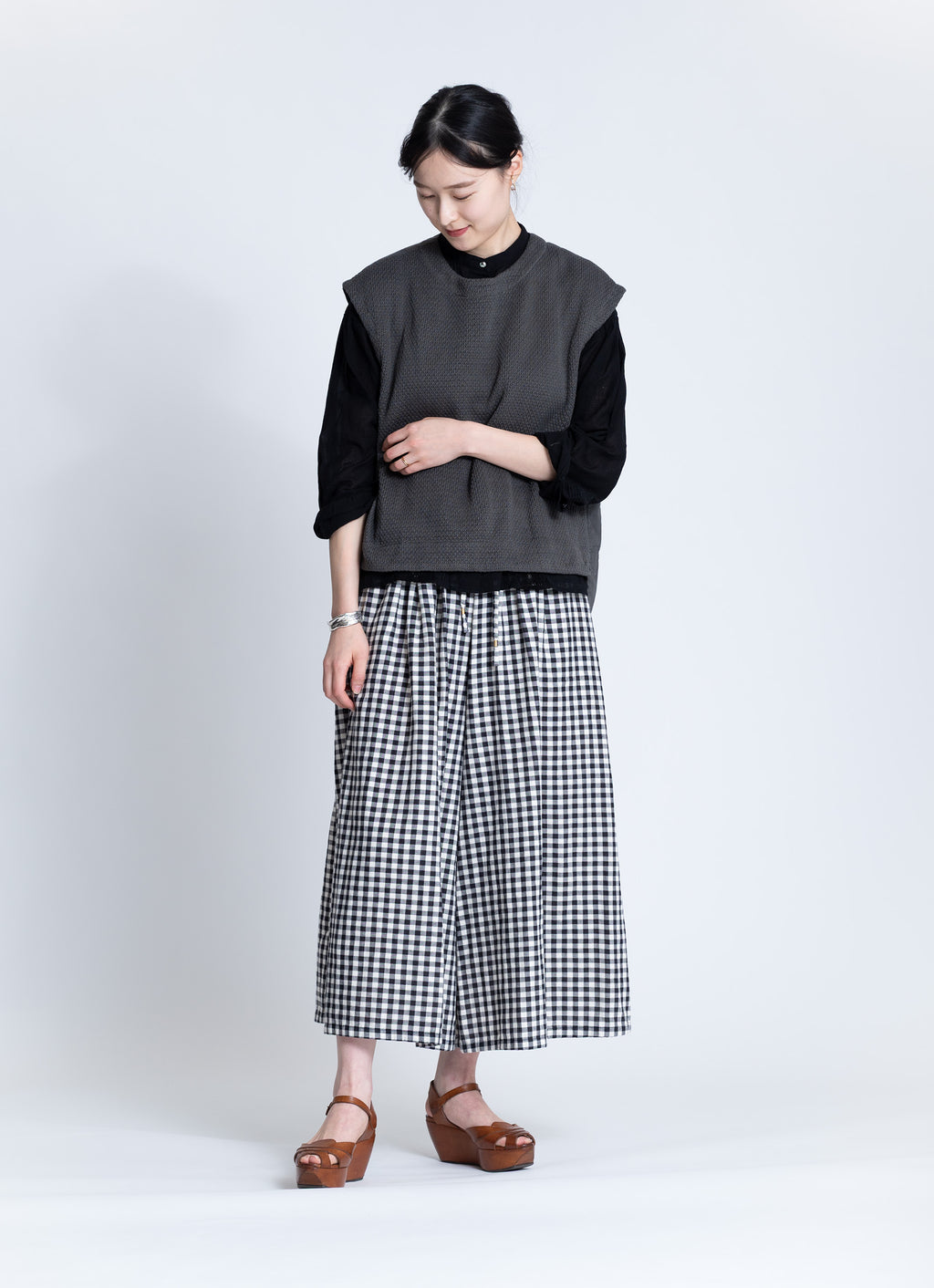 コットンニットガーゼベスト