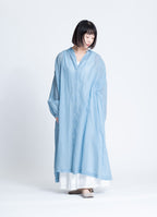 コットンリネンギャザードレス