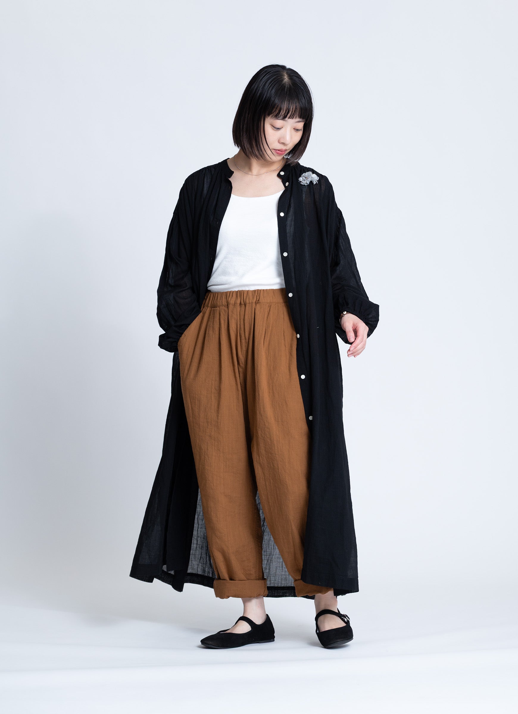コットンリネンギャザードレス｜ao 公式オンラインショップ – ao（アオ）
