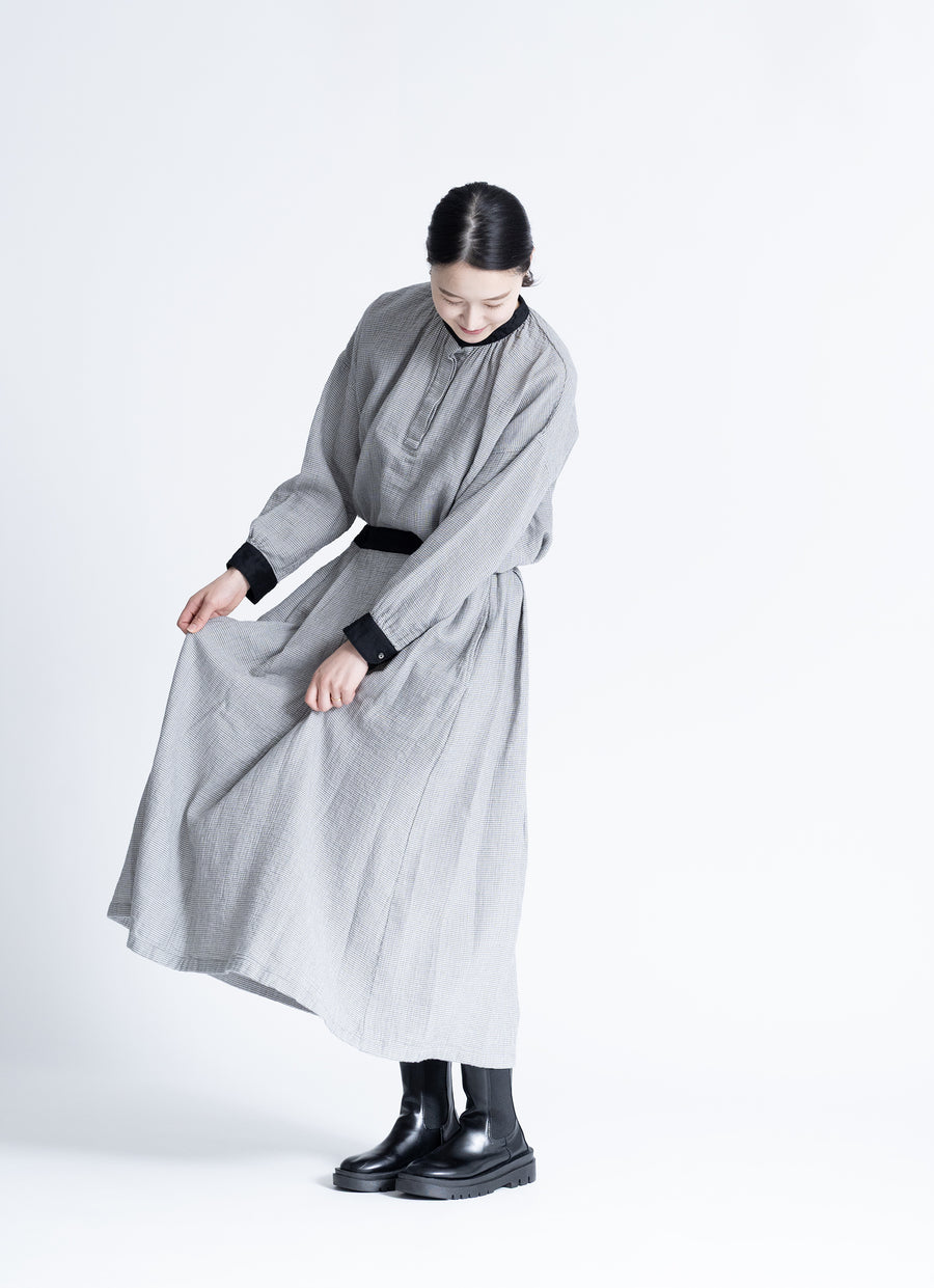 千鳥ガーゼブラウス