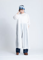 コットンリネンギャザードレス