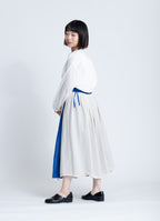 コットンリネンギャザーブラウス