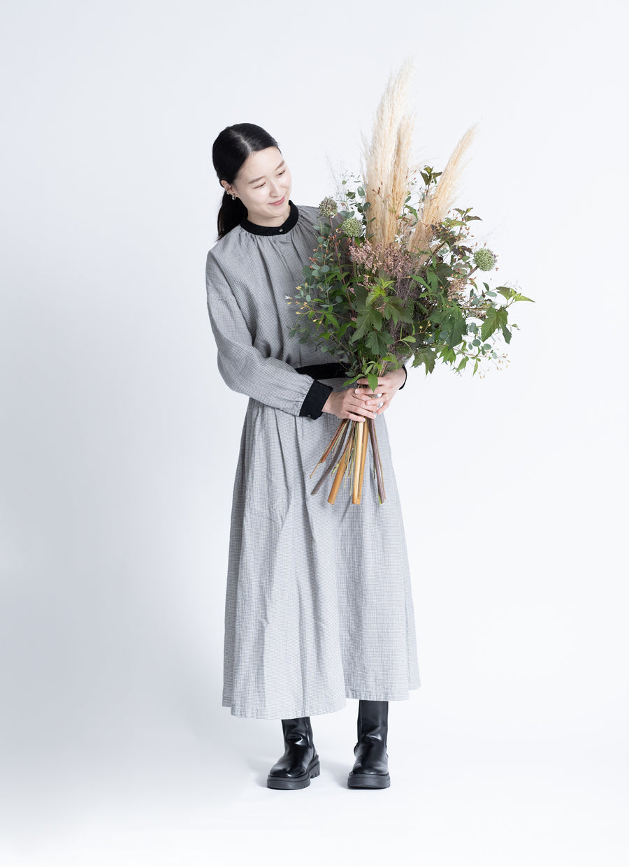 千鳥ガーゼブラウス