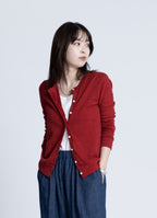 クルーネックカーディガン