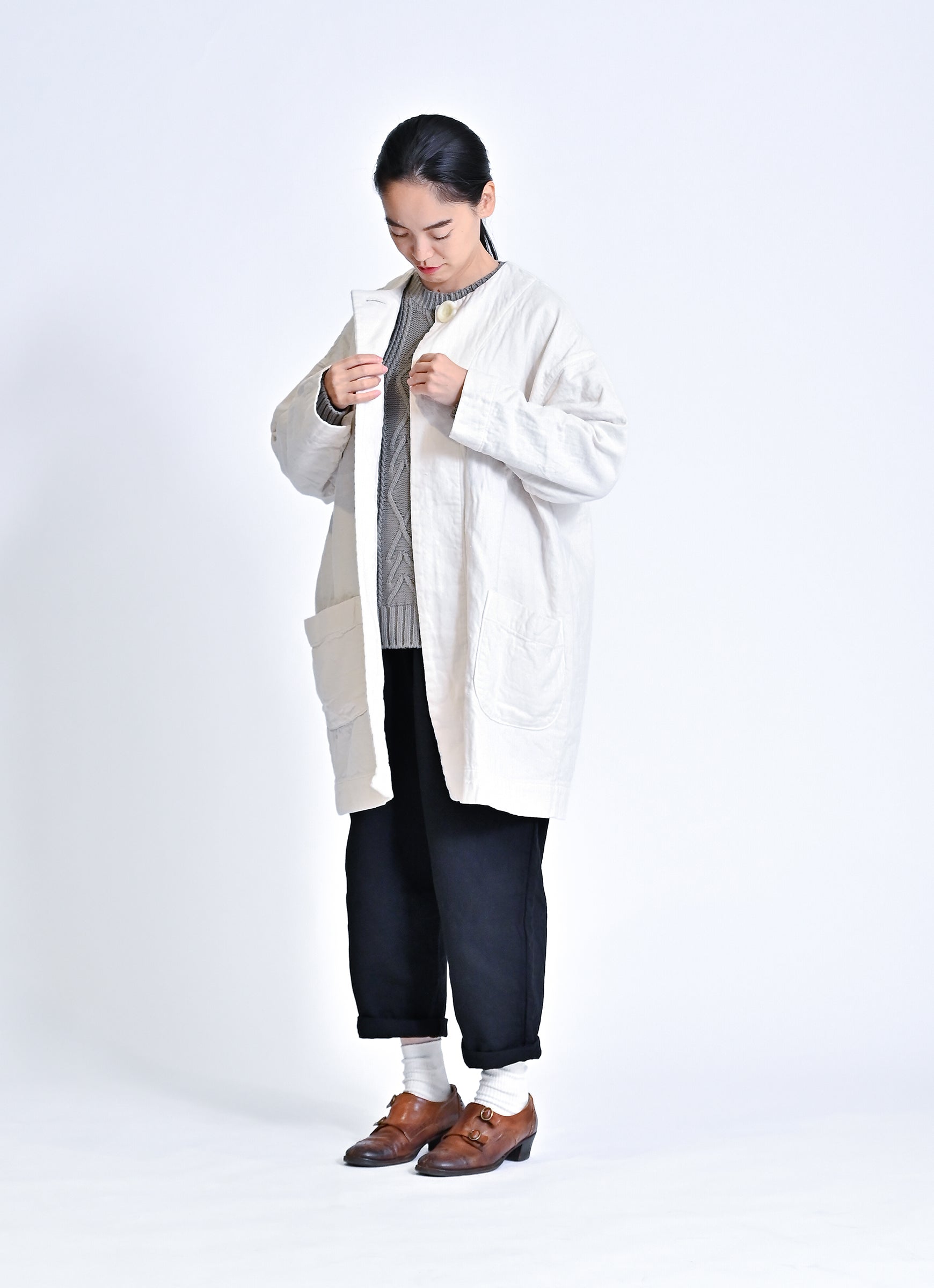 ガーゼロングコート