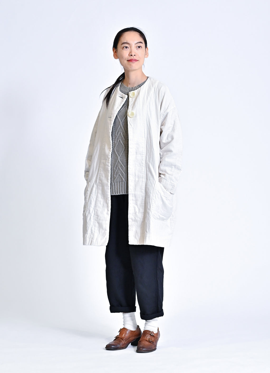 ガーゼロングコート