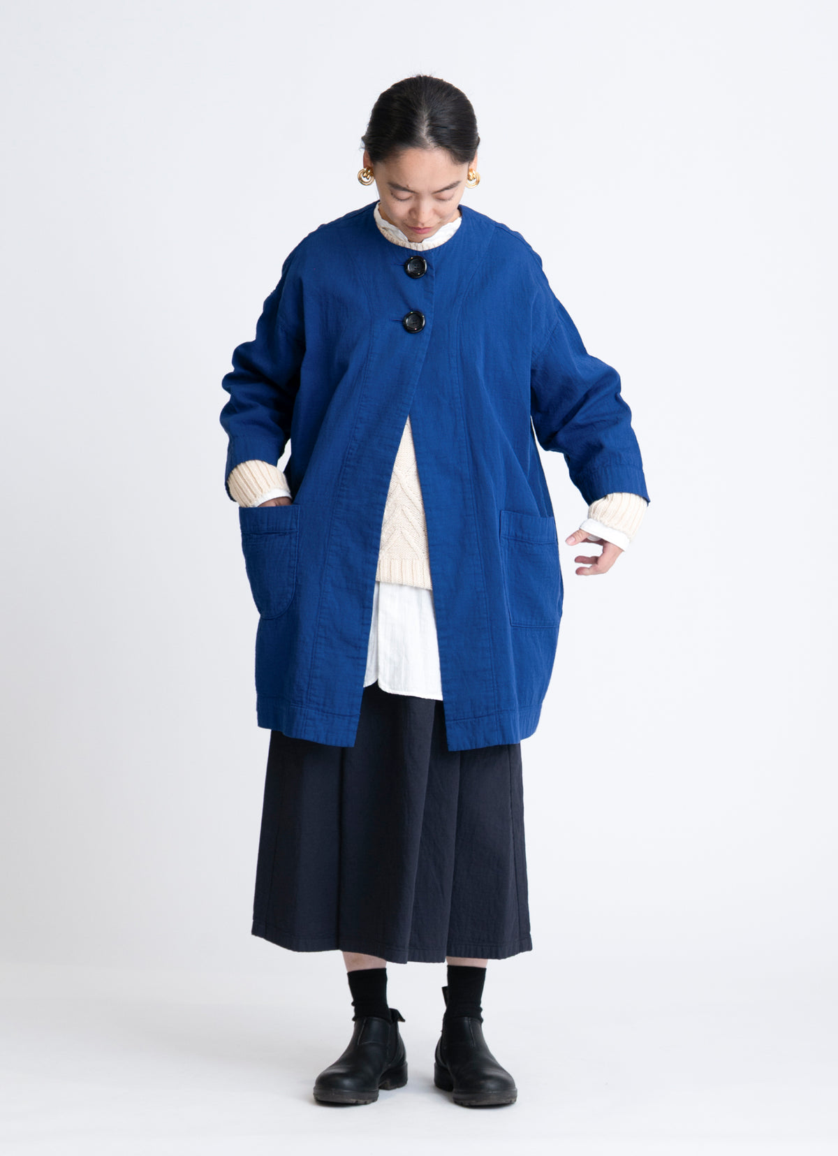 ガーゼロングコート