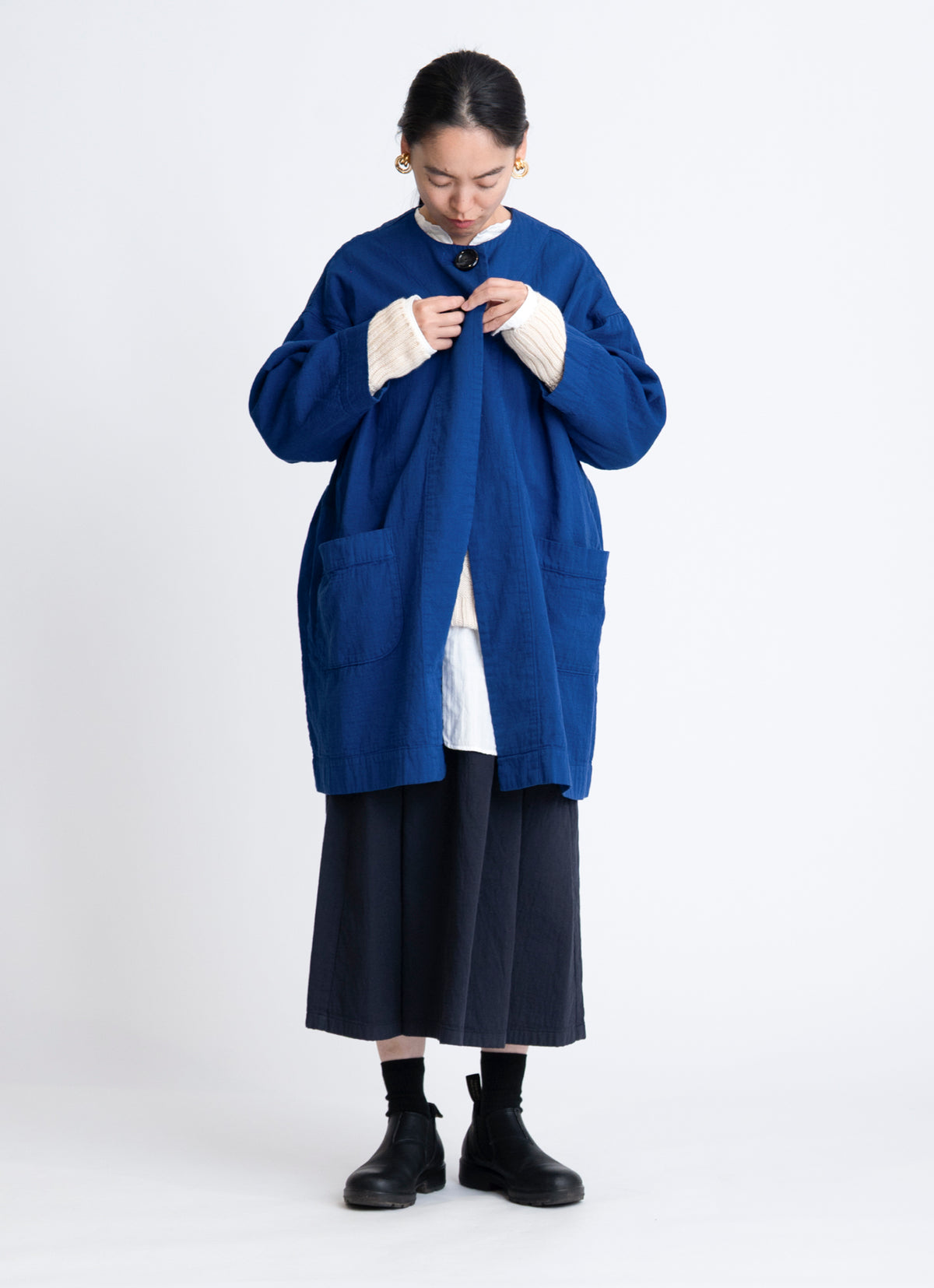 ガーゼロングコート