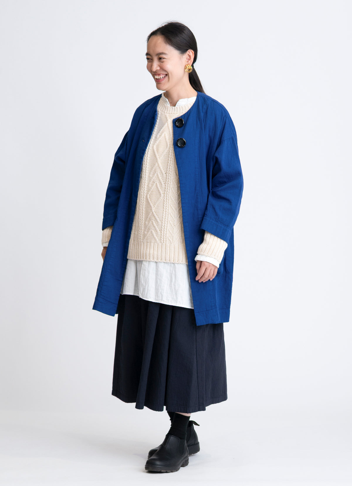 ガーゼロングコート