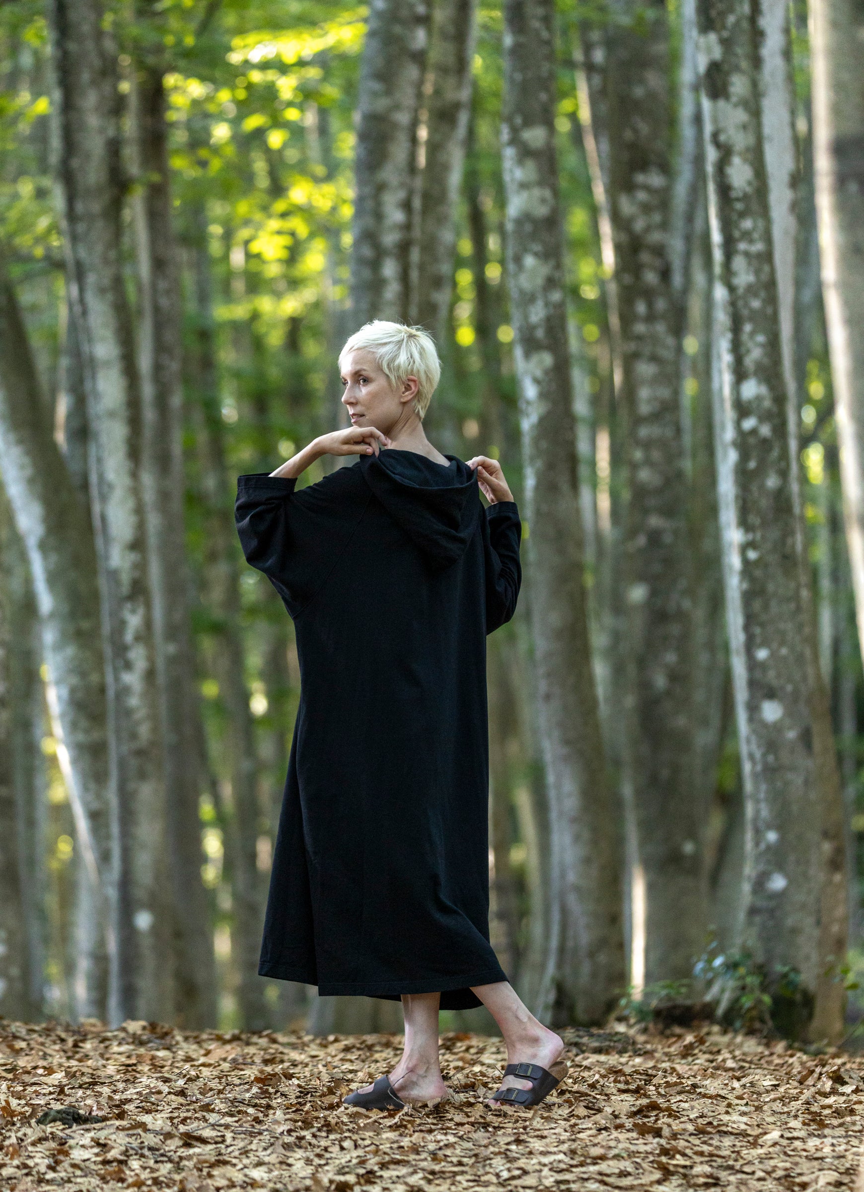 シルクmixフーディーサウナワンピース