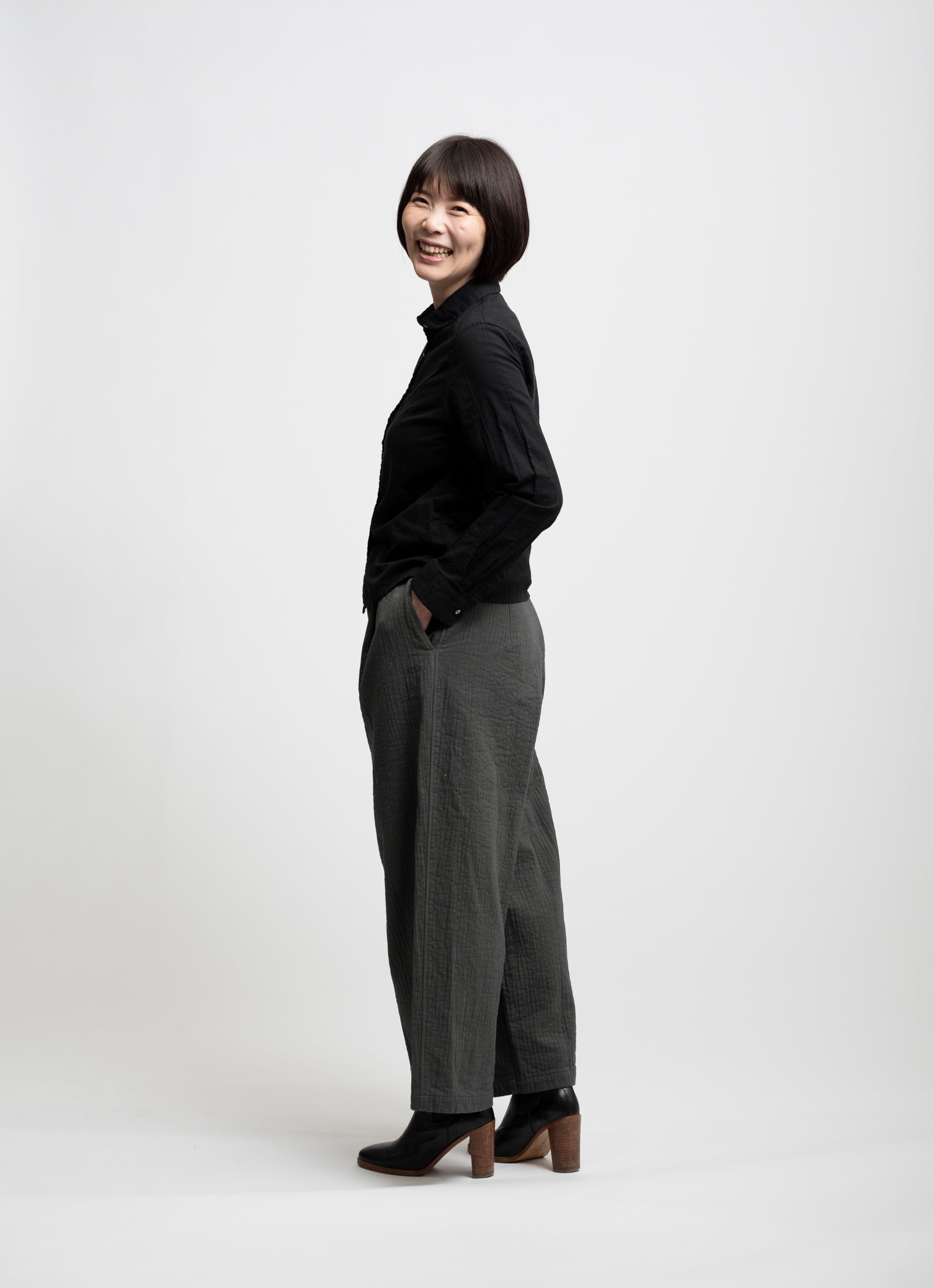 ガーゼバレルパンツ