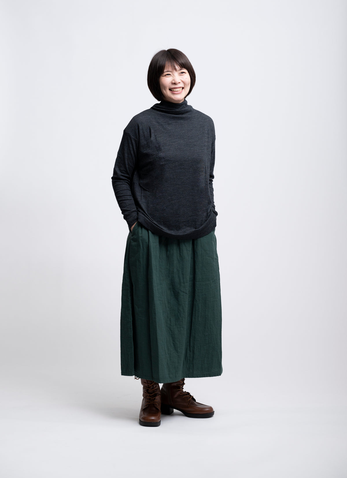 【在庫限り】ウール×コットンプルオーバー