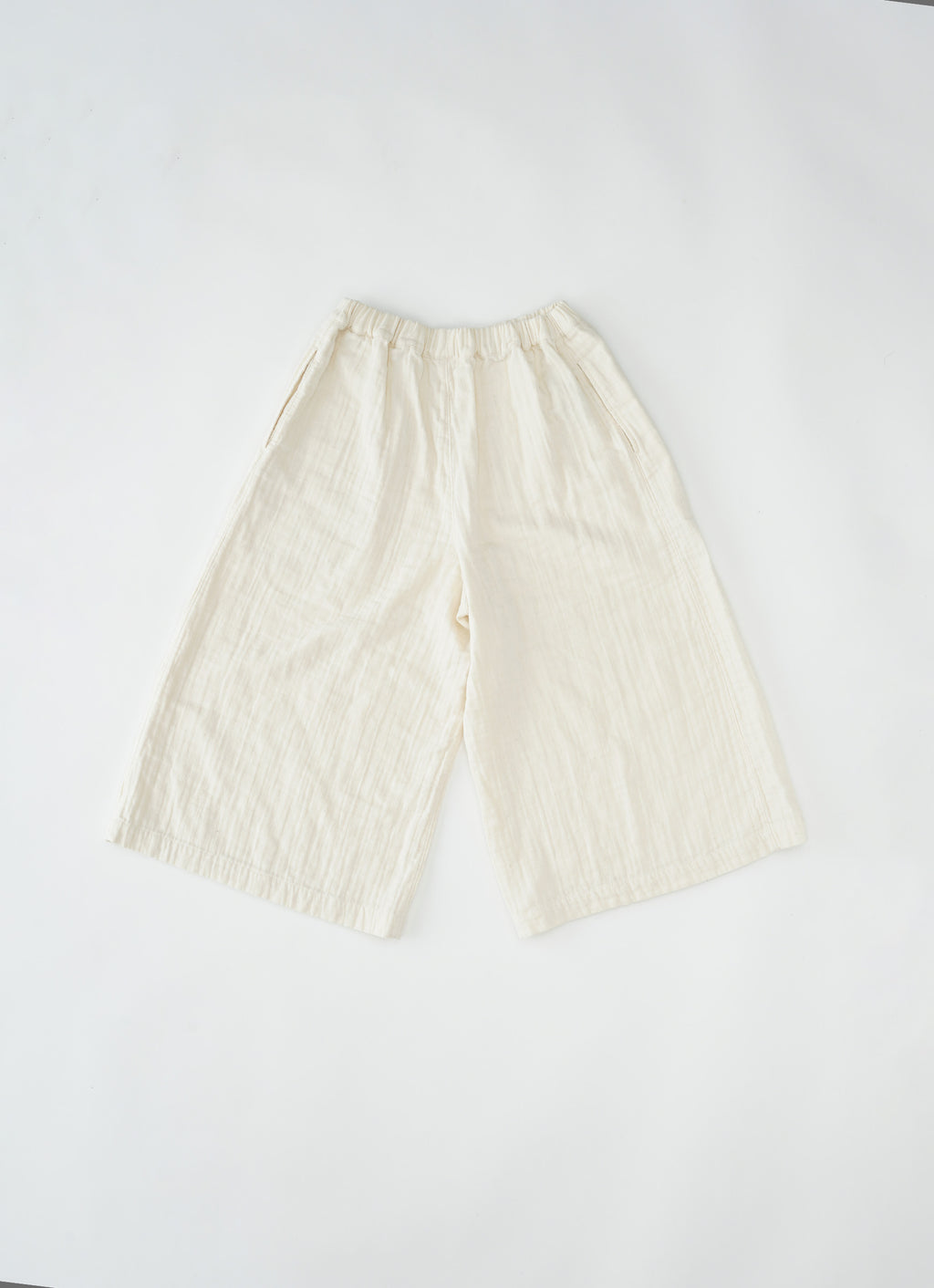 トリプルガーゼギャザーワイドパンツ