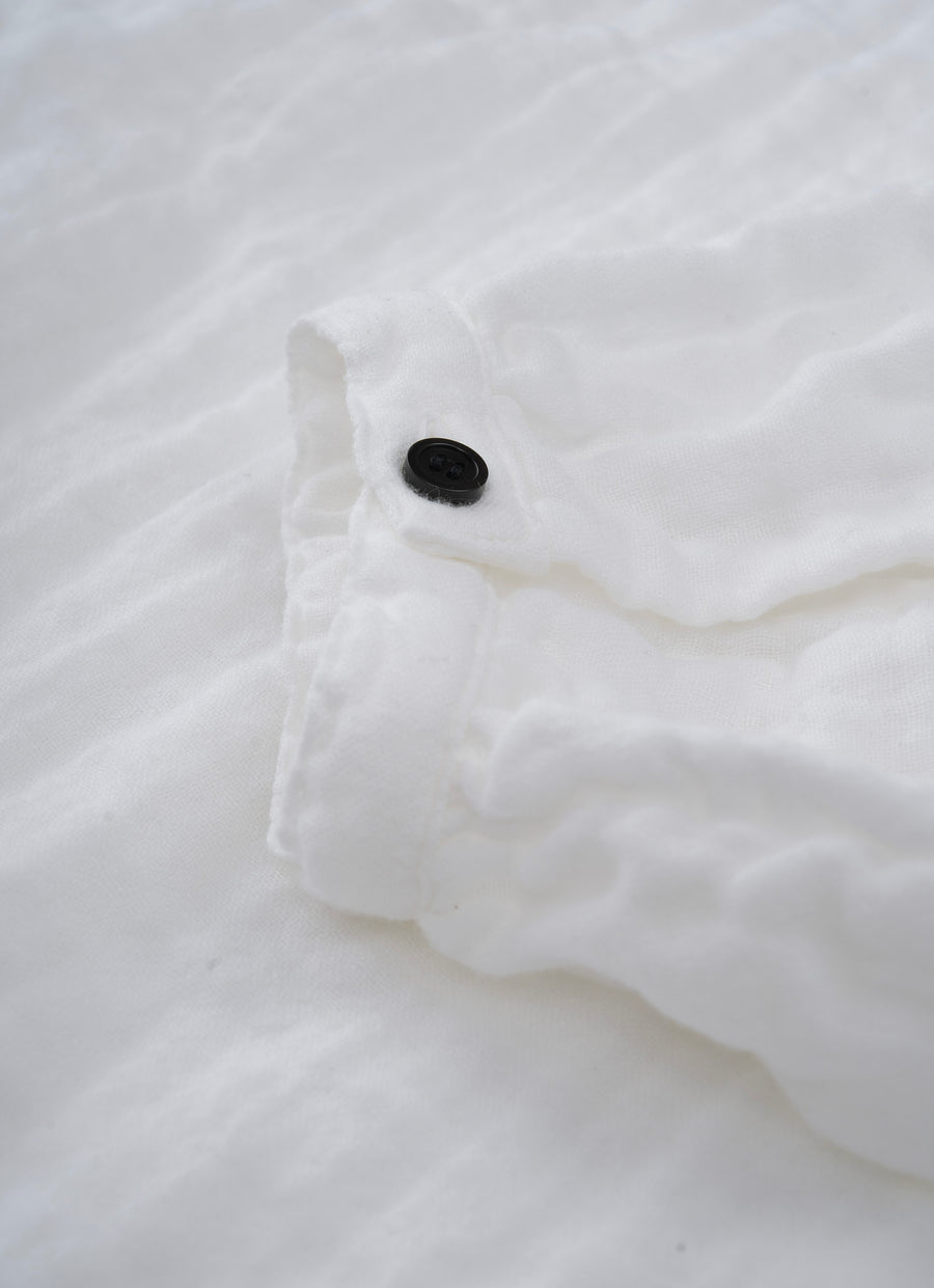 トリプルガーゼクルーネックブラウス