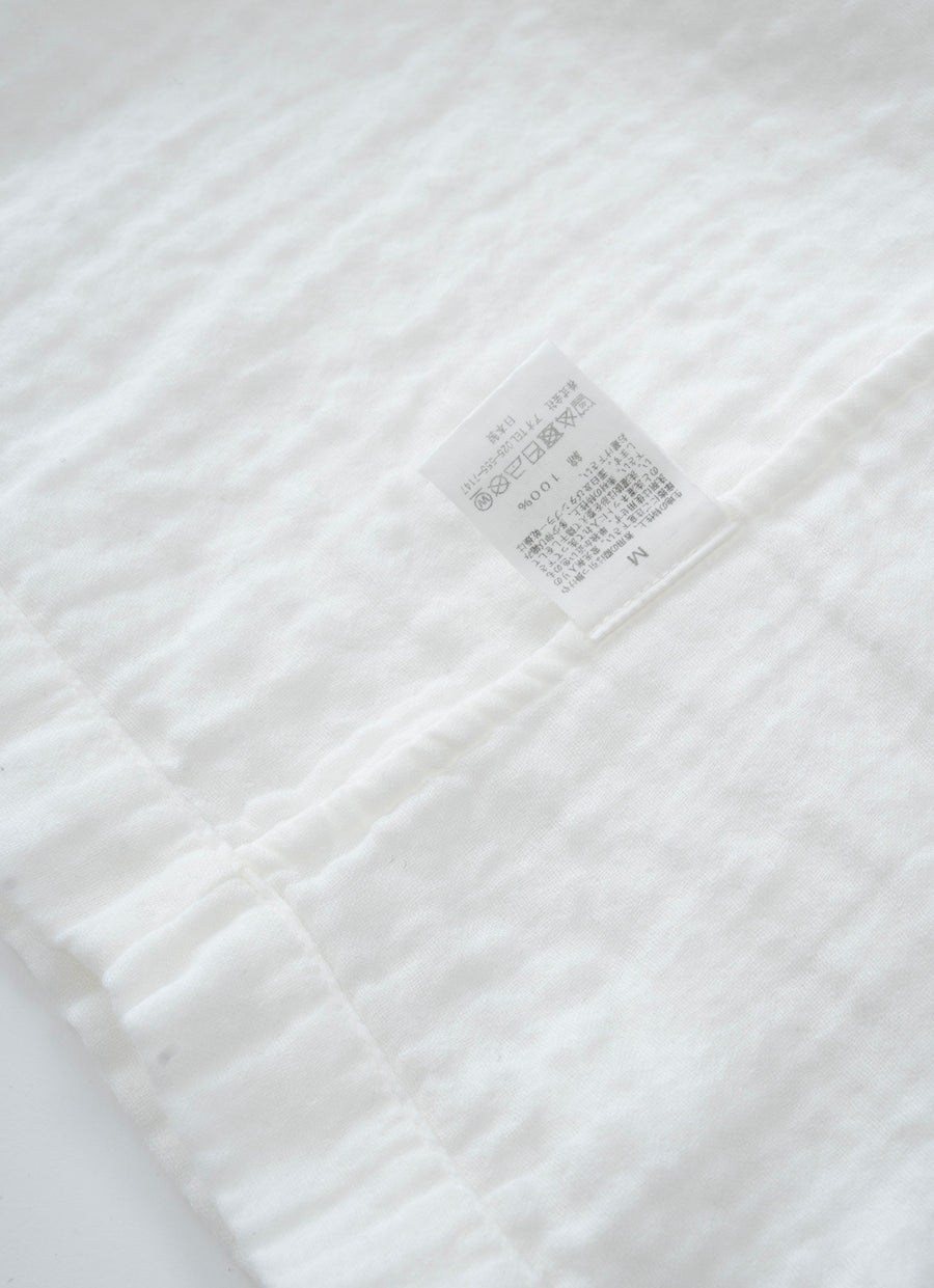 トリプルガーゼクルーネックブラウス