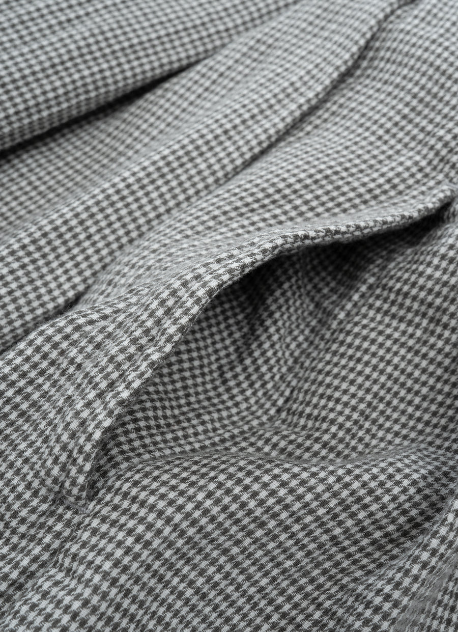 千鳥ガーゼタックギャザーロングスカート