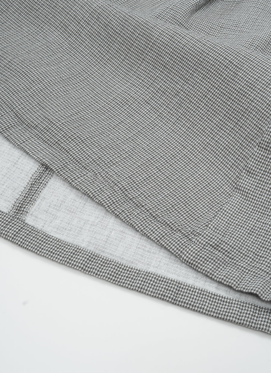 千鳥ガーゼタックギャザーロングスカート