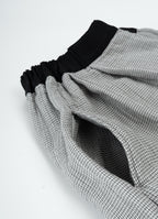 千鳥ガーゼタックギャザーロングスカート