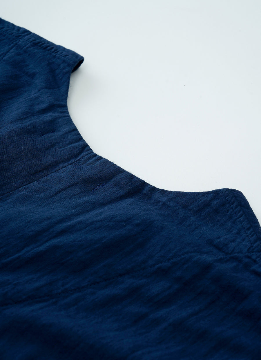 ガーゼキーネックワンピース