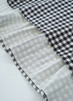 ギンガムガーゼキーネックワンピース