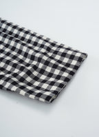 ギンガムガーゼキーネックワンピース