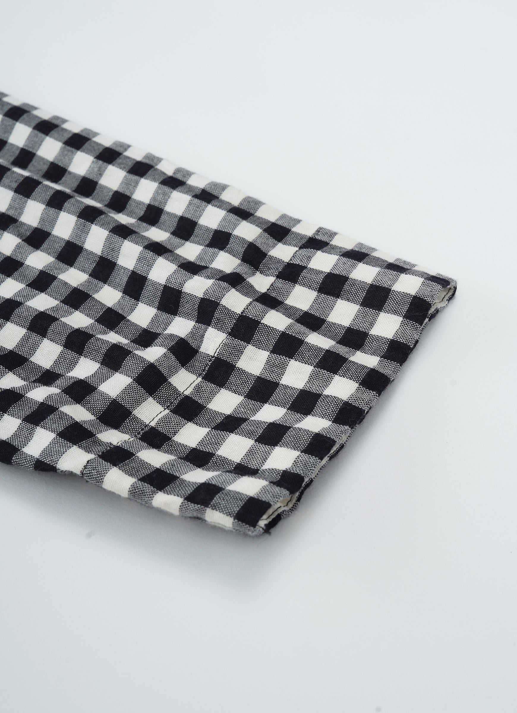 ギンガムガーゼキーネックワンピース