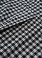 ギンガムガーゼキーネックワンピース