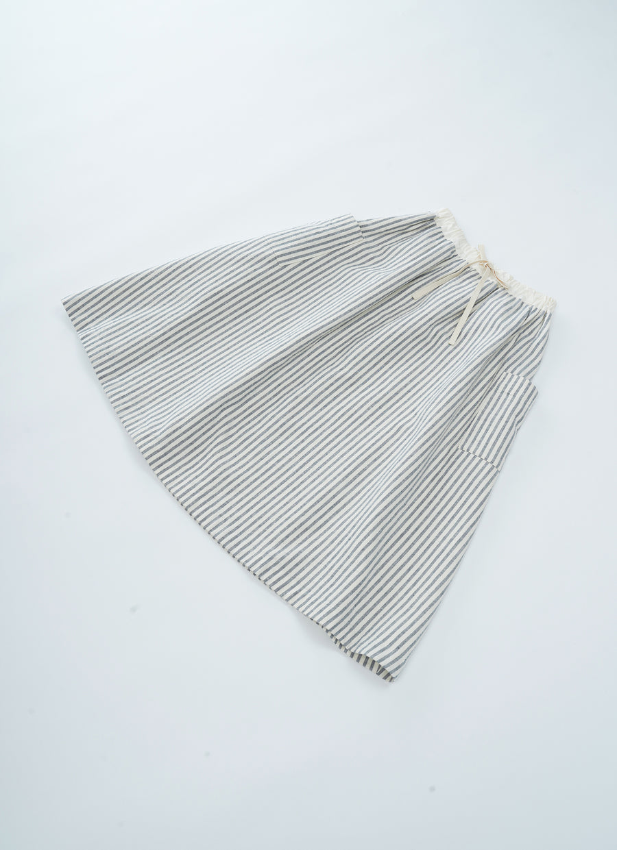 ストライプガーゼポケットスカート