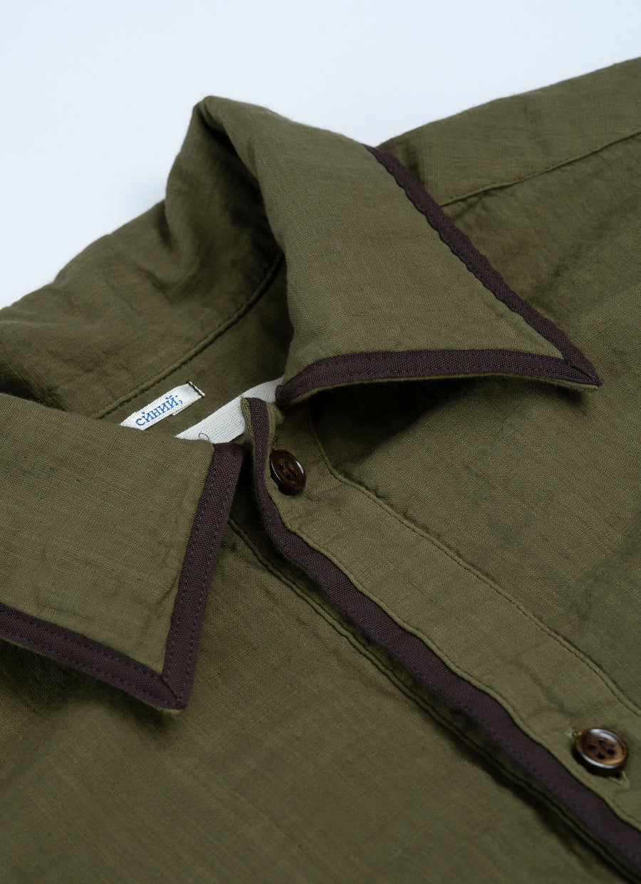 ガーゼロングシャツワンピース