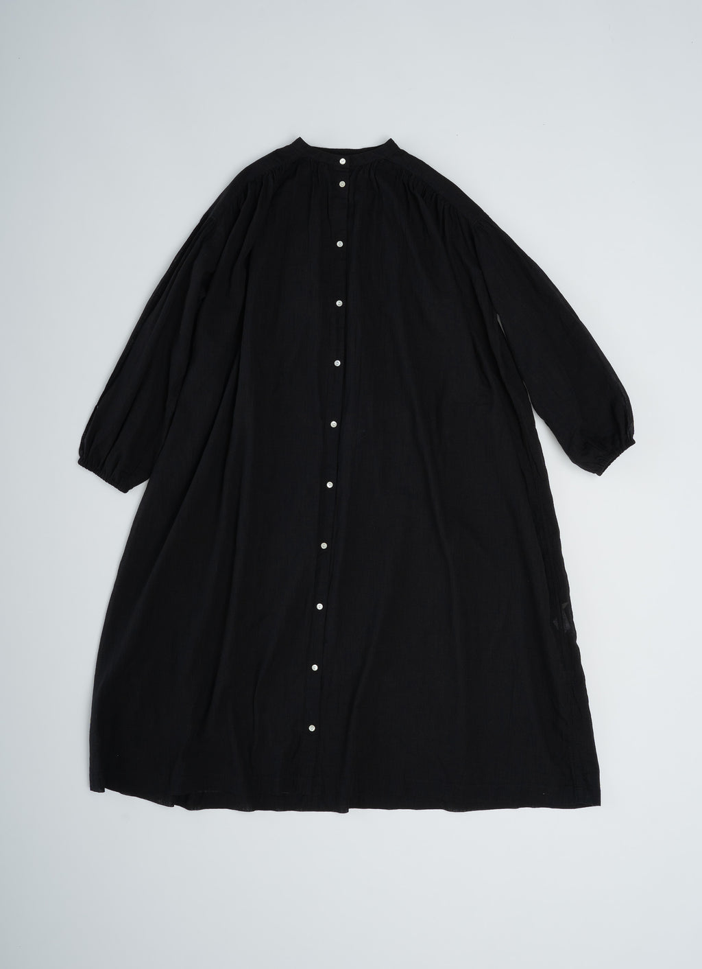 コットンリネンギャザードレス