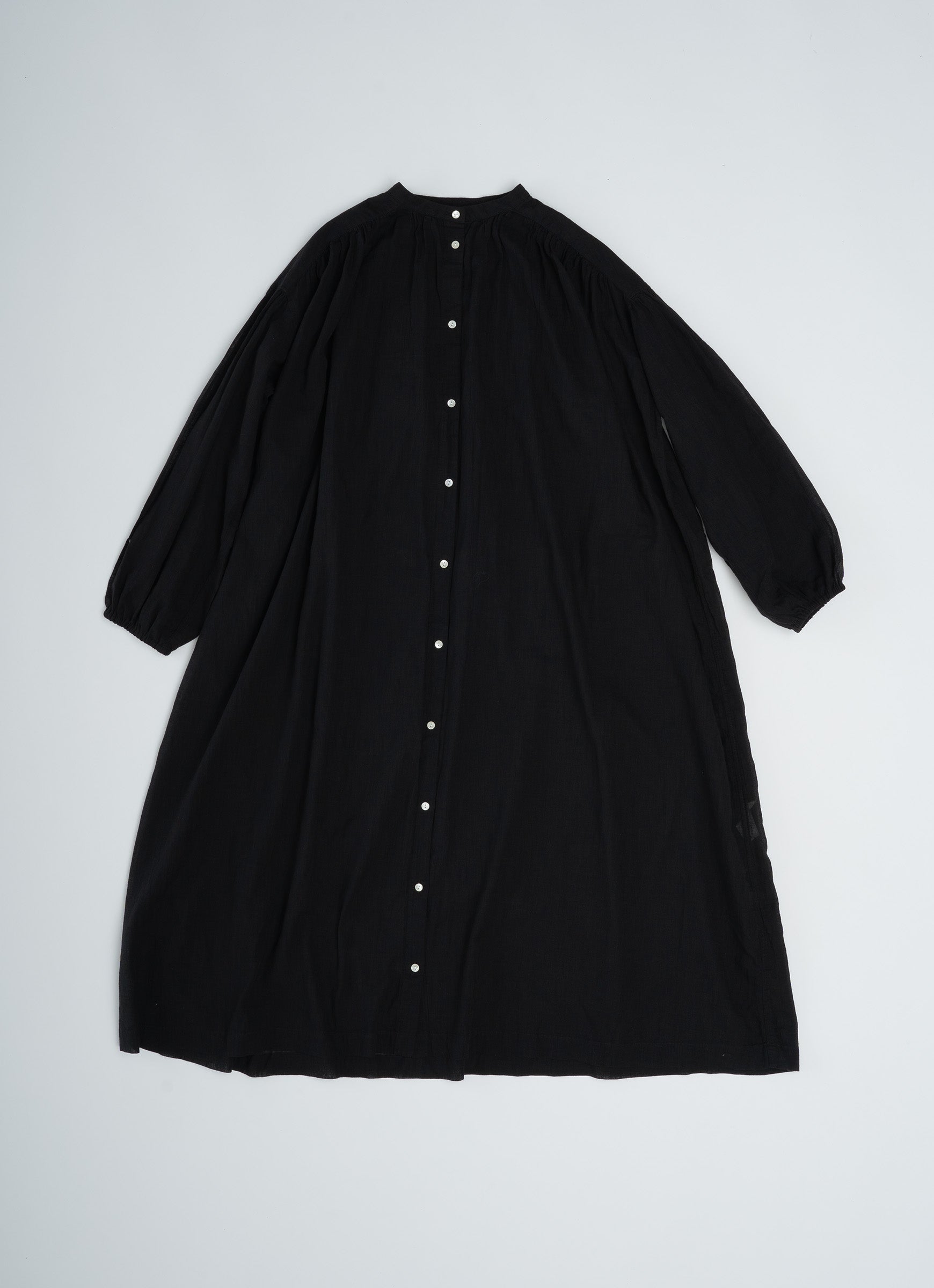 コットンリネンギャザードレス