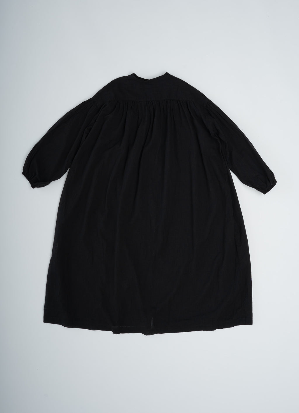 コットンリネンギャザードレス