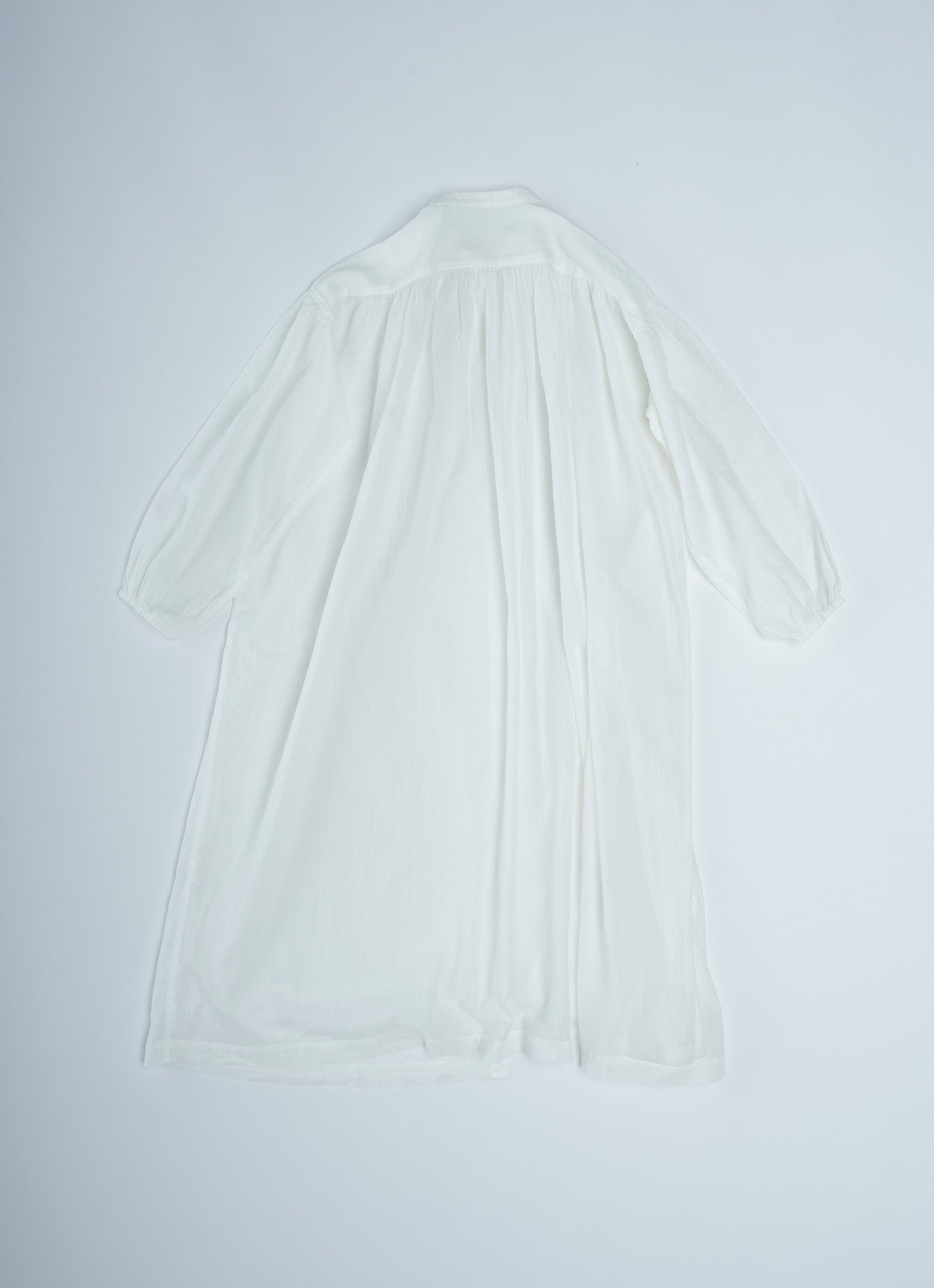 コットンリネンギャザードレス