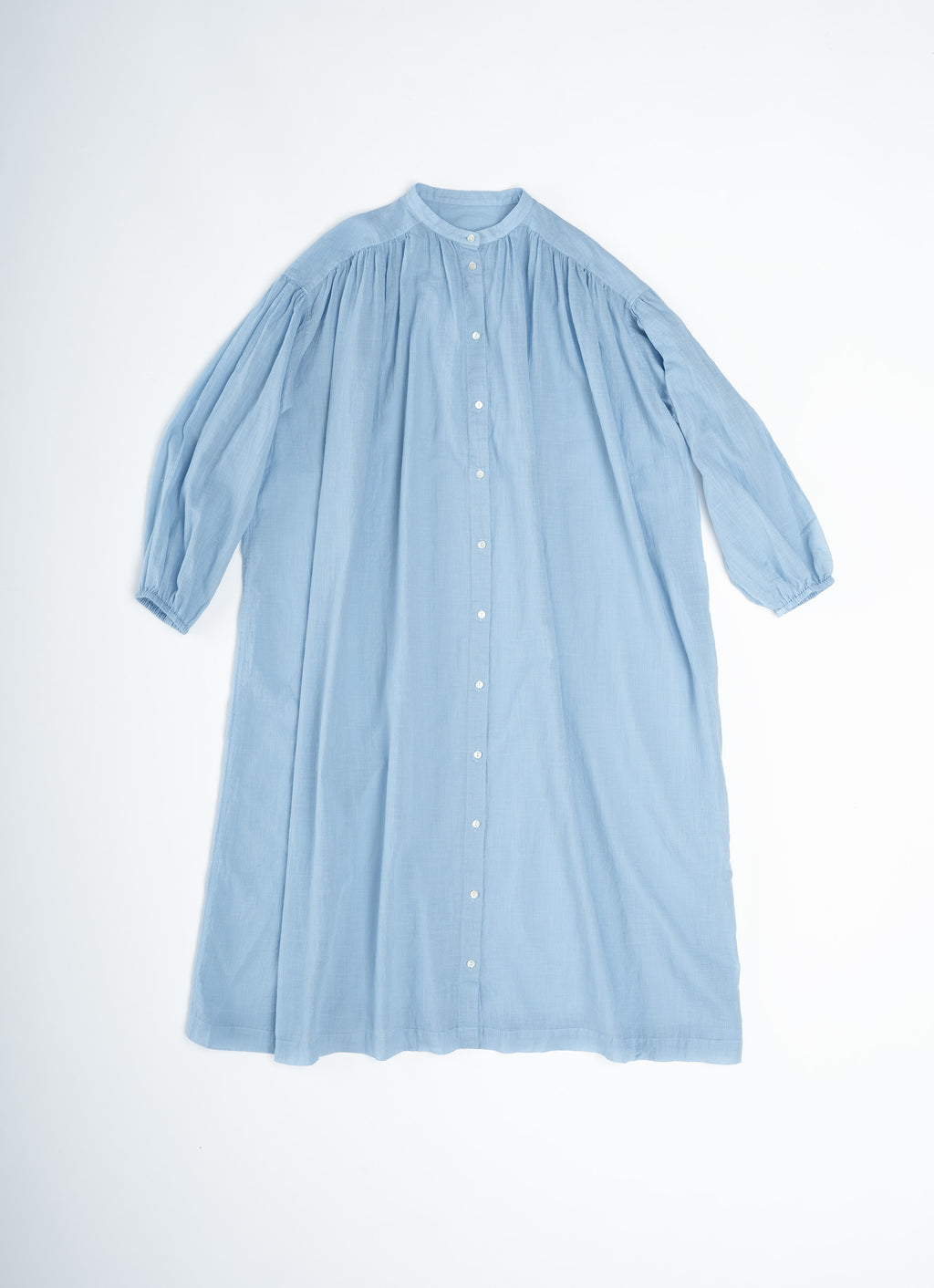 コットンリネンギャザードレス