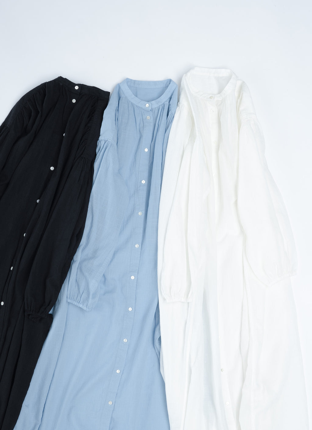 コットンリネンギャザードレス