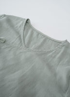 ガーゼ前開きワンピース