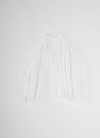 コットンリネンギャザーブラウス