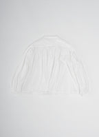 コットンリネンギャザーブラウス