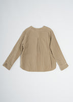 ガーゼノーカラージャケット