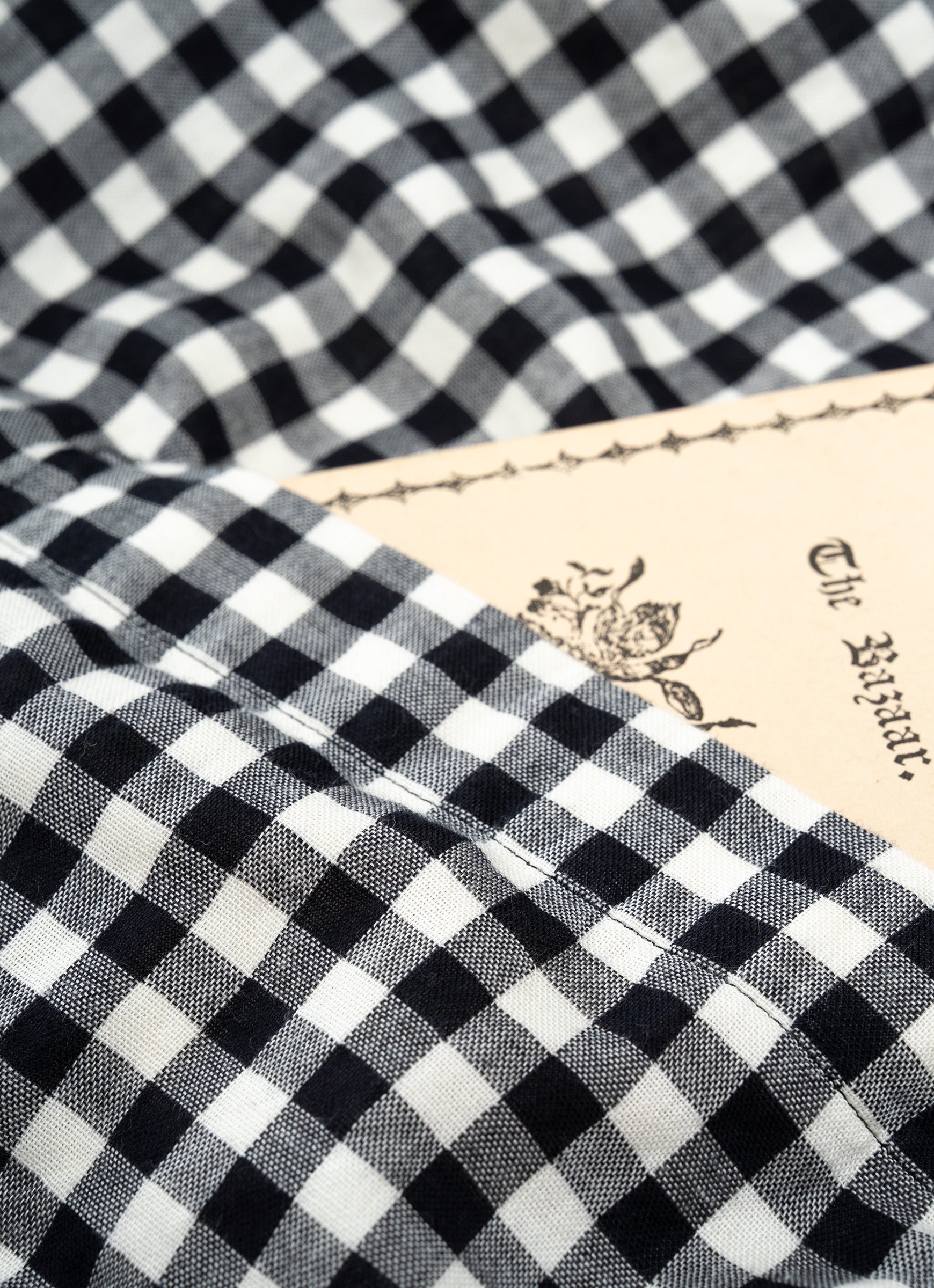 ギンガムガーゼアトリエコート
