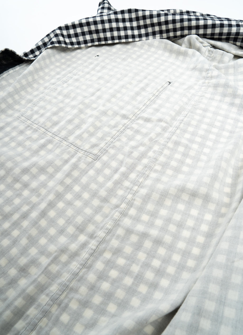 ギンガムガーゼアトリエコート