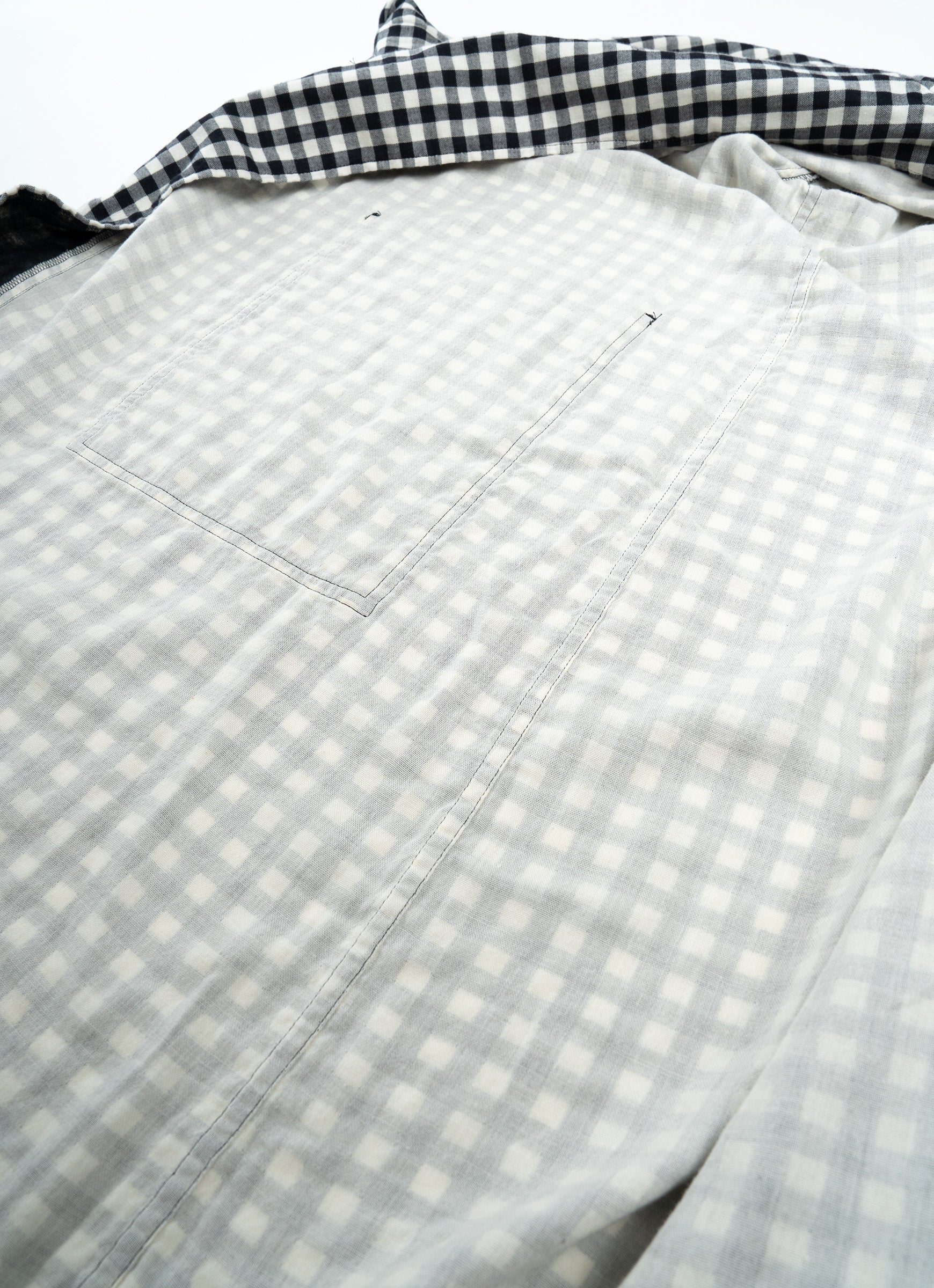 ギンガムガーゼアトリエコート