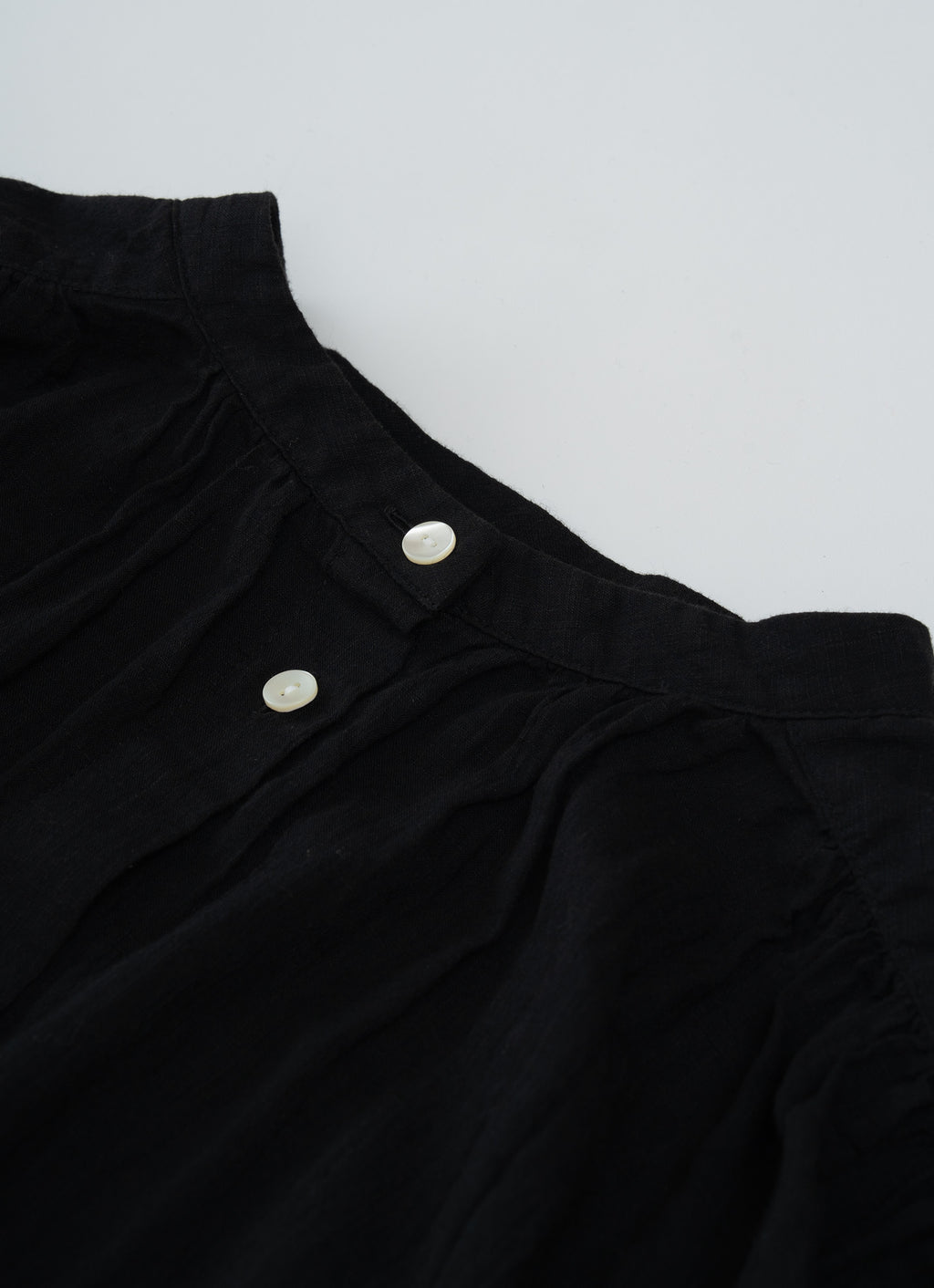 コットンリネンギャザードレス