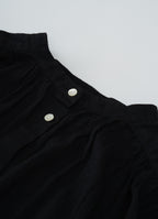 コットンリネンギャザードレス