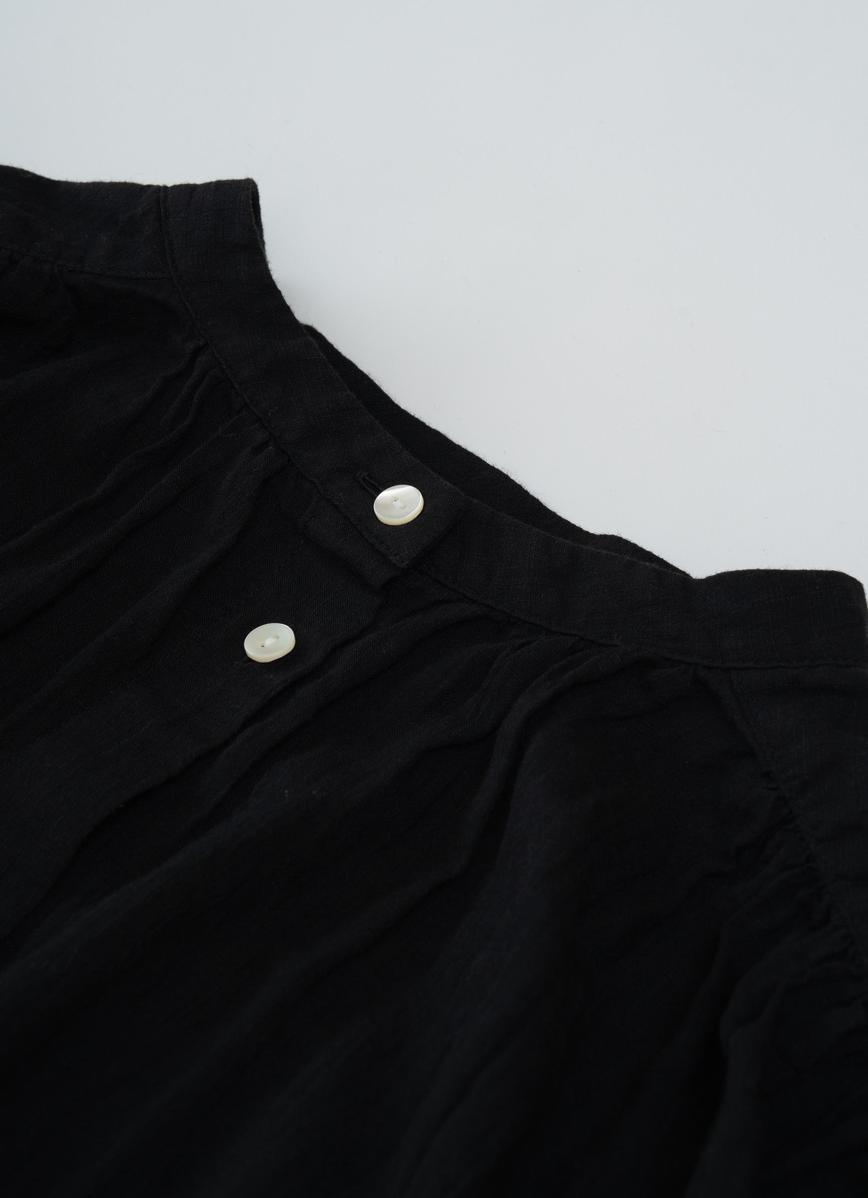 コットンリネンギャザードレス