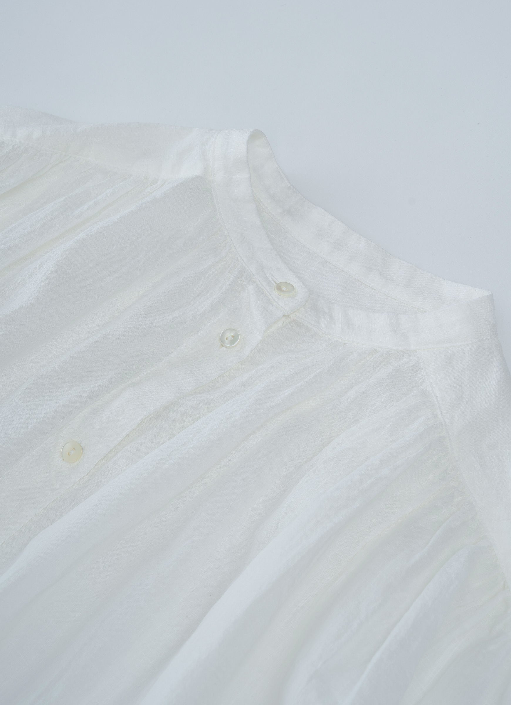 コットンリネンギャザードレス