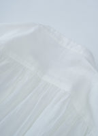 コットンリネンギャザードレス